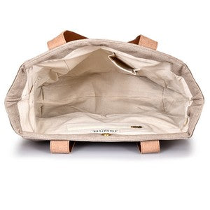 Natural Beige/Navy Blue Inside View
