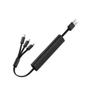 3-in-1 Fast Charging Cable USB Multi Port Charger TPE Metal Shell