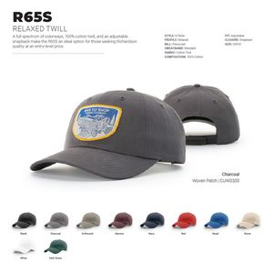 Richardson R65S Relaxed Twill Snapback Hat w/ Embroidery