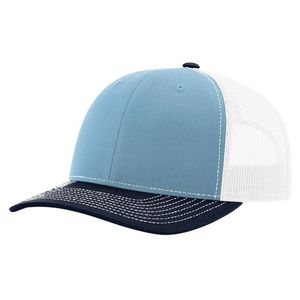 Columbia Blue/White/Navy Blue Blank Angled View
