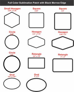 Full Color Sublimation Patch Options