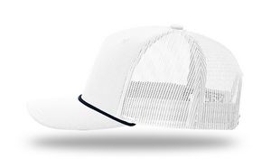 White/Navy Blue Blank Side View