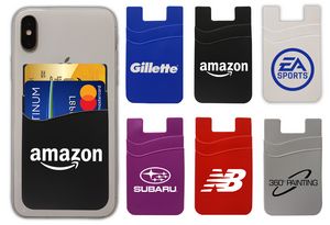 Dual Pocket Silicone Cell Phone Wallet
