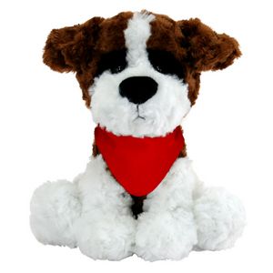 10" Large Sitting Dog - Brown & White