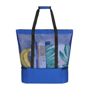 Versatile 10-Can Insulated Mesh Beach Tote Cooler
