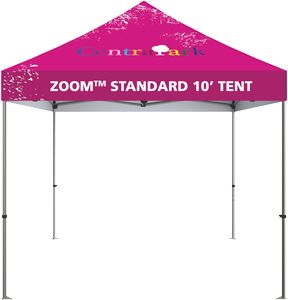 10' Zoom™ Standard Outdoor Popup Tent w/Custom Printed Canopy