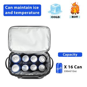 All-Day Chill 16-Can Insulated Cooler Bag W/ Bottle Opener