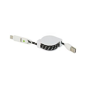 3-in-1 Retractable Fabric Charge-It™ Cable