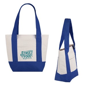 Small TJ Cotton Canvas Zippered Tote