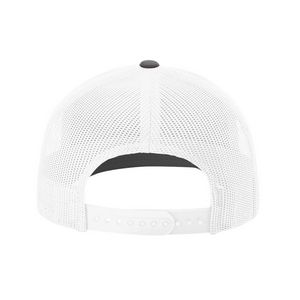 Charcoal Gray/White Blank Back View