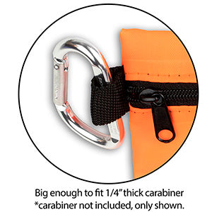 Orange/Black Carabiner View