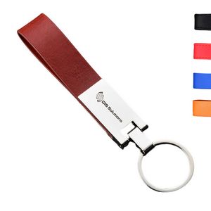 Custom Alloy Keychains with PU Loop