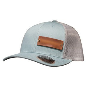 Full-Grain Leather Riveted Patches Hats | Richardson 112 Trucker Meshback |