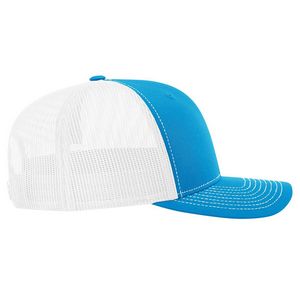 Cyan Blue/White Blank Side View