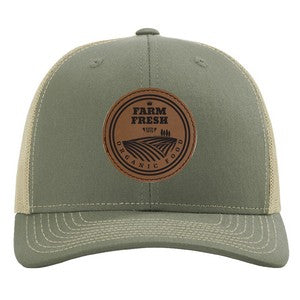Richardson 112RE Recycled Trucker Hat w/Leatherette Adhesive Patches or Embroidery