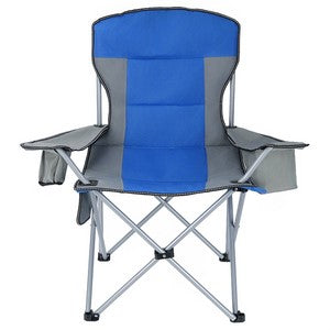 Premium Folding Chair With 3-Can Cooler And Cup Holder