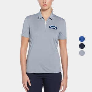Callaway® All Over Stitched Moisture Wicking Women's Chev Polo Shirt with Custom Logo