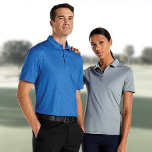Callaway® All Over Stitched Moisture Wicking Men's Chev Polo Shirt with Custom Logo