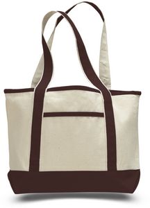 12 Oz. Deluxe Shopping Cotton Canvas Tote Bag USA Decorated (18.5" x 12")
