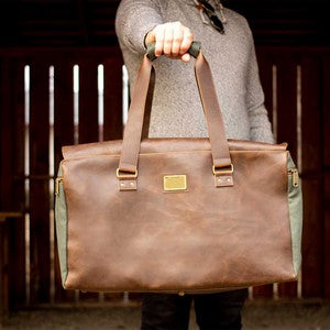 Danville Leather & Canvas Duffel Bag