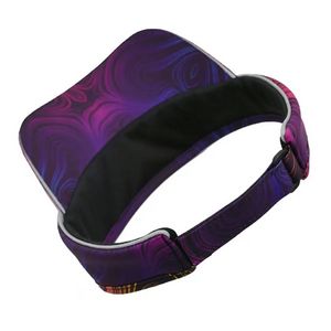 Sublimation Poly Twill Sun Visor W/ Sandwich Bill, Hook & Loop Closure
