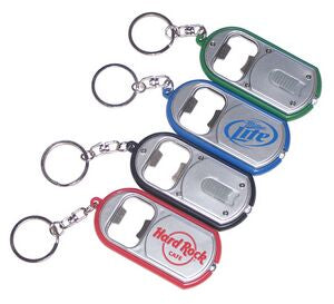 Ultra Thin Flashlight w/Metal Bottle Opener & Deluxe Swivel Split Key Ring