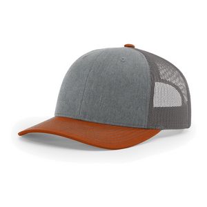 Heather Grey - Charcoal - Dark Orange