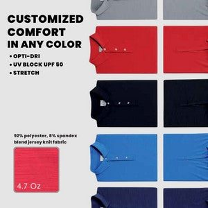 Callaway® Opti-Shield Tonal Performance Men's Polo Shirt with Custom Logo