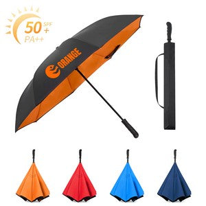 48" Arc Auto-Open Two-Tone Reverse Umbrella