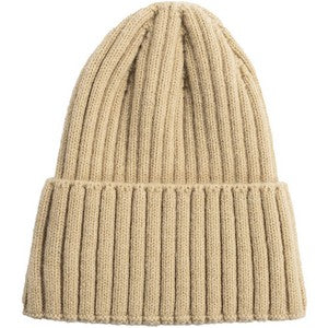 Striped Cuffed Knitted Beanie With Custom Logo