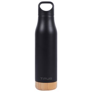 Premium 17 oz TiTUS® Stainless Steel Water Bottle with Wood Base