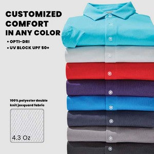 Callaway® Birdseye UPF 50+ Women's Cooling Polo Shirt with Custom Logo