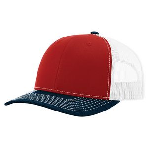 Red/White/Navy Blue Blank Angled View