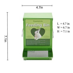 Metal Small Animal Feeder Trough Dispenser