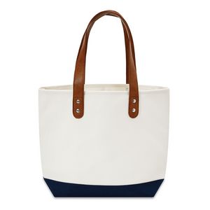 Classic Vegan Leather Handle Tote (15.75"W x 12"H x 4.5")