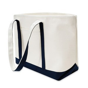 Natural White/Navy Blue Angle View