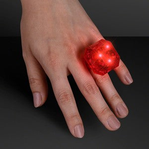 Huge Red Gem Lighted Rings - BLANK