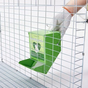 Metal Small Animal Feeder Trough Dispenser