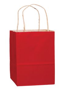 Matte Color Paper Shopper Tote Bag (8"x4 3/4"x10 1/2") - Foil Stamp