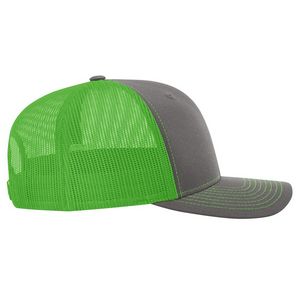 Charcoal Gray/Neon Green Blank Side View