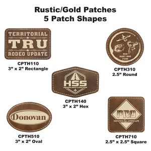 Rustic & Gold Leatherette Patch Options