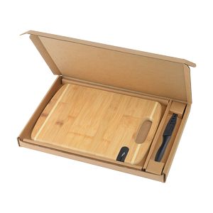 Bamboo Sharpen-It™ Cutting Board w/Knife Gift Box Set