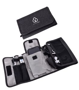 Folding Electronics Organizer Carrying Case