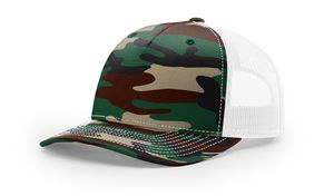Green Camo/White Blank Angled View