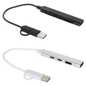 Sprint Recycled Aluminum 4-Port USB-A and USB-C Hub