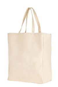 12 Oz. Natural Cotton Canvas Grocery Tote Bag (15"x18"x6")