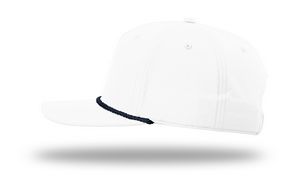 White/Navy Blue Blank Side View