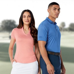 Callaway® Moisture Wicking Fine Line Stripe Women's Golf Polo Shirt with Custom Logo