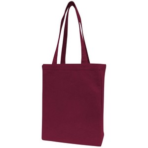 12 Oz Convention Cotton Canvas Tote Bag W/ Gusset USA Decorated (10" X 14" X 4")