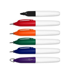 Mini Dry Erase Marker w/Key Ring Cap